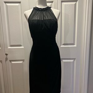 Elegant Black Halter Dress
